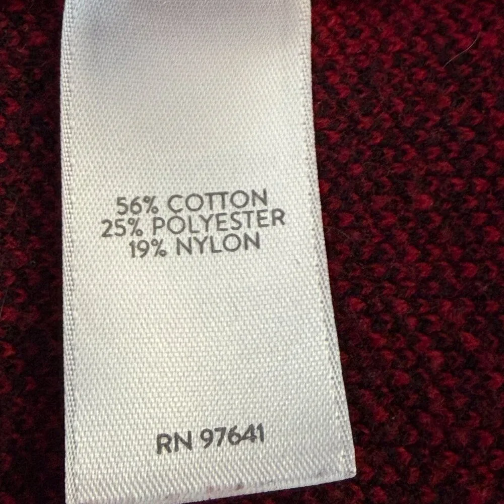 J.Jill Red & Black Buffalo Plaid Open Front Cardi - Size L - Picture 15 of 15